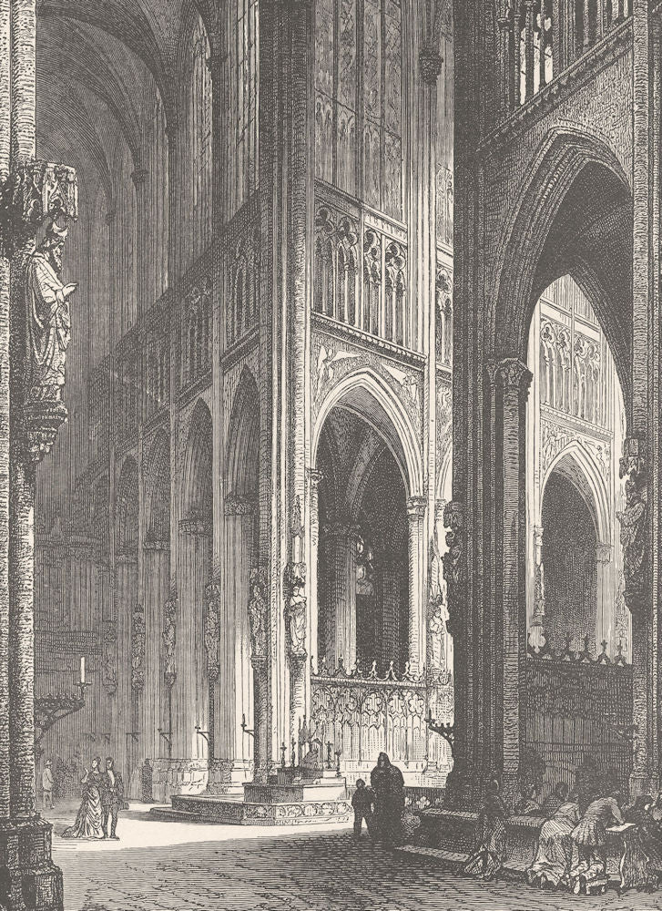 GERMANY. Cologne Cathedral 1903 old antique vintage print picture